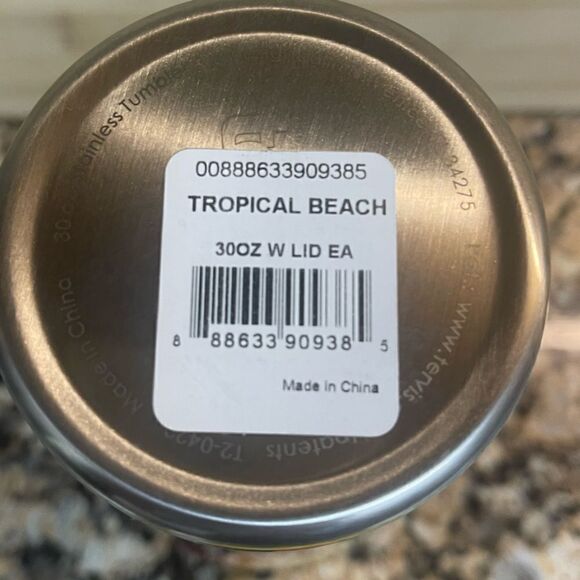 New tervis 30oz Stainless Steel “ TROPICAL BEACH “ - Picture 5 of 5
